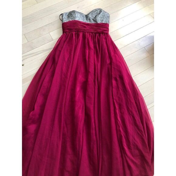 Alyce B’Dazzle Womens Chiffon Sweetheart Formal Prom Dress Gown Size 12 - Picture 4 of 5